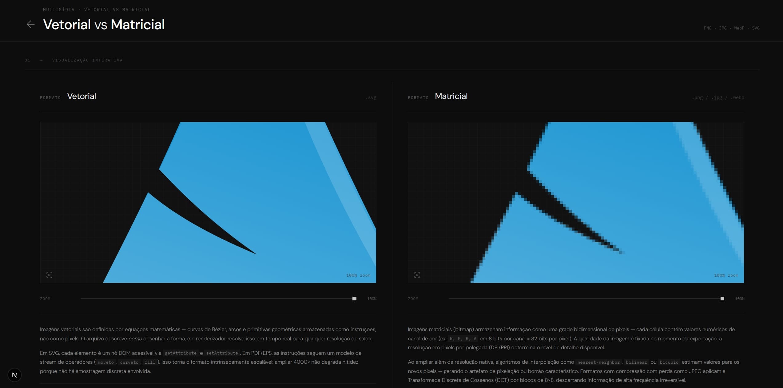 Vetorial vs Matricial preview
